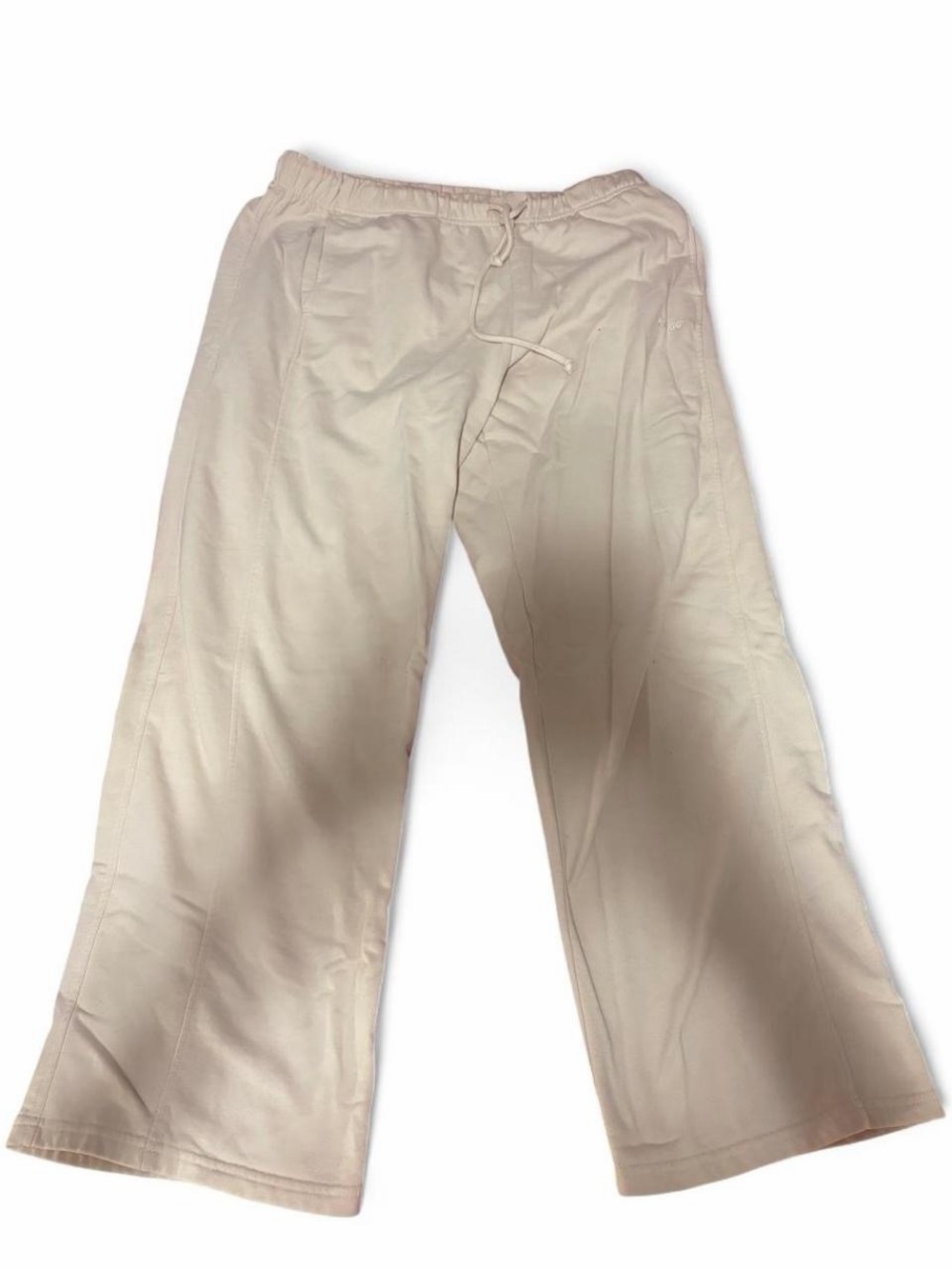 Large Light Pink Garage Wide Leg Drawstring Wide Leg Sweatpants Pants
